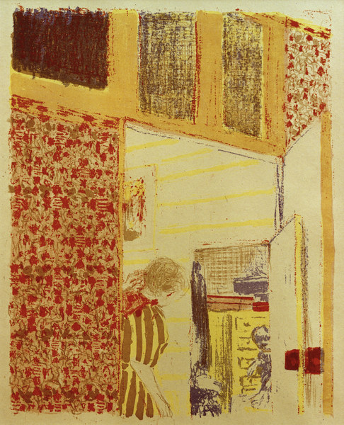 Interieur aux tentures roses III à Edouard Vuillard