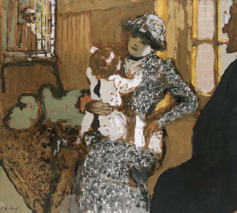 Kind in einer weißen Schürze à Edouard Vuillard