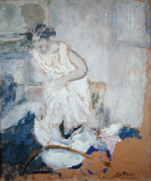 La Chemise, c.1905 (oil on board)  à Edouard Vuillard