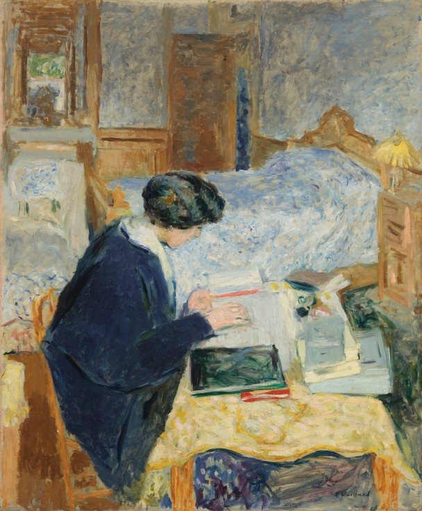 Lucy Hessel Reading (Lucy Hessel lisant) à Edouard Vuillard