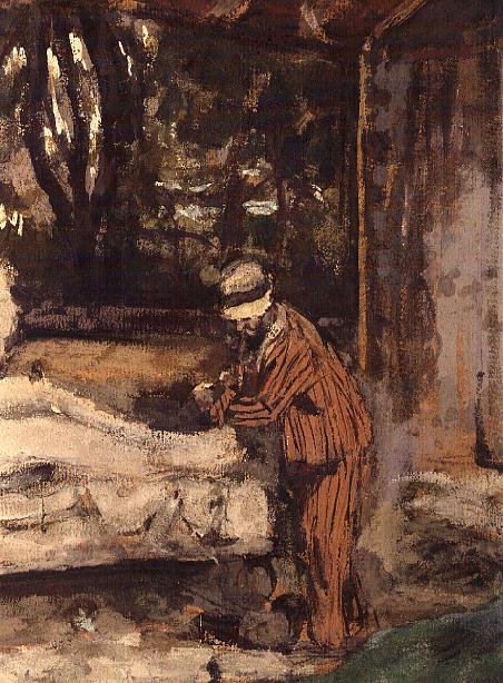 Maillol at work on the Cezanne Memorial, c.1925 (detail)  à Edouard Vuillard