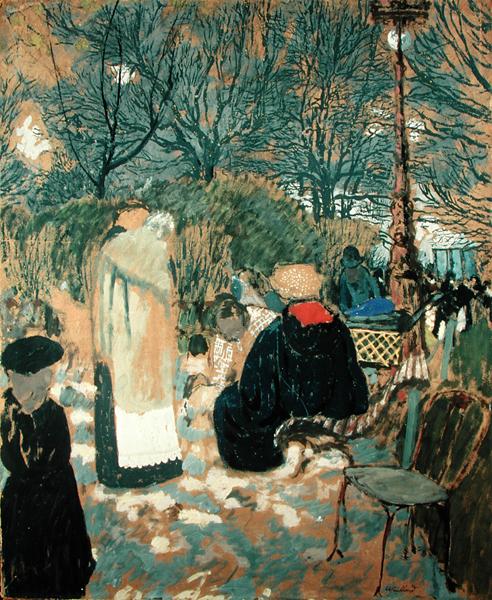 Park Scene (oil on canvas)  à Edouard Vuillard