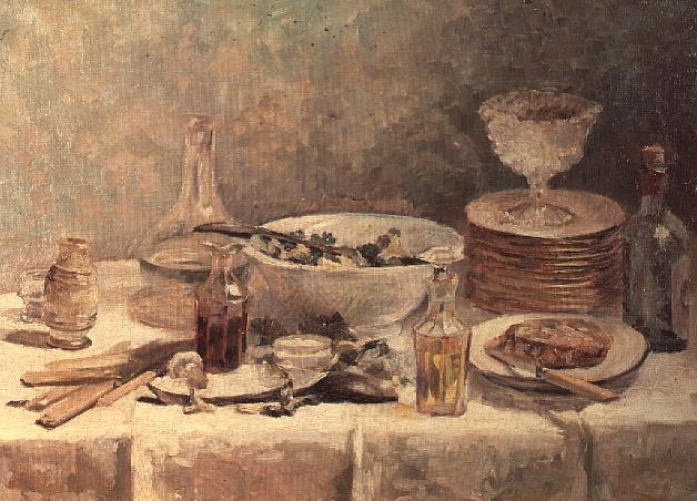 Still Life with Salad, c.1887-88 (oil on canvas)  à Edouard Vuillard
