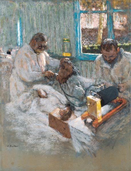 The Cardiologist Henri Vaquez (1860-1936) and his Assistant, Doctor Parvu, at la Pitie, c.1918-21 (p à Edouard Vuillard