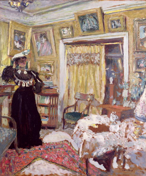 The Hessel Salon, Rue de Rivoli, 1901 (oil on panel)  à Edouard Vuillard