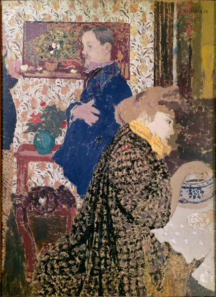 Valloton and Misia in the Dining Room at Rue Saint-Florentin, 1899 (oil on cardboard)  à Edouard Vuillard