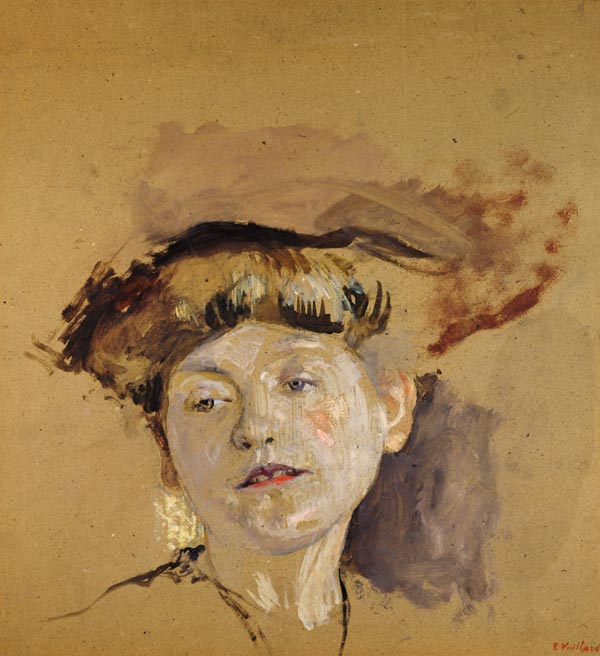 The Blonde Model (oil on paper)  à Edouard Vuillard