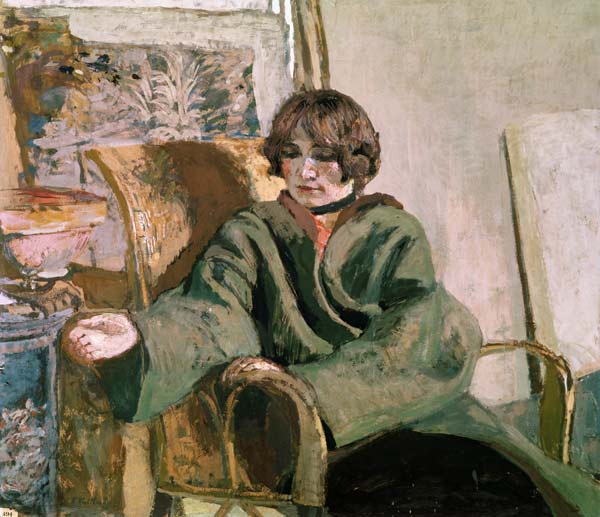 Woman seated next to a stove (oil on canvas)  à Edouard Vuillard