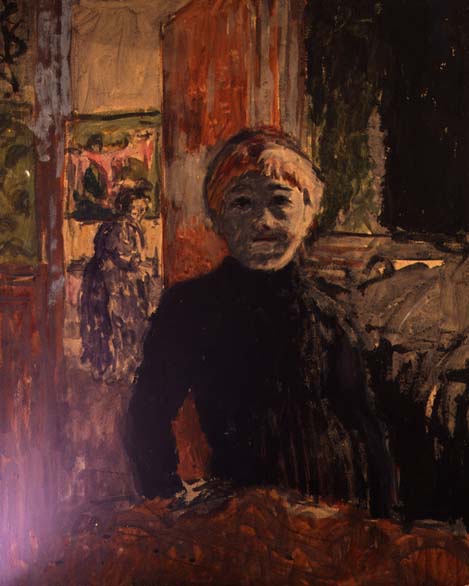 Woman in an Interior (oil on canvas)  à Edouard Vuillard