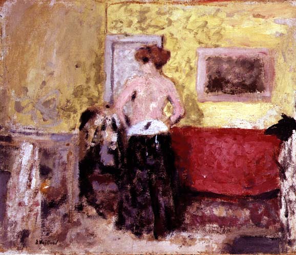 Woman Undressing, c.1905 (oil on canvas)  à Edouard Vuillard