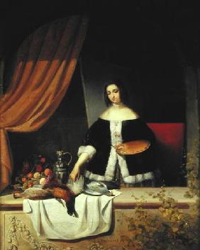 Arranging her Still Life