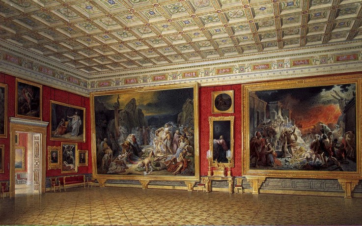 The Russian Painting Hall in the Hermitage in St. Petersburg à Eduard Hau