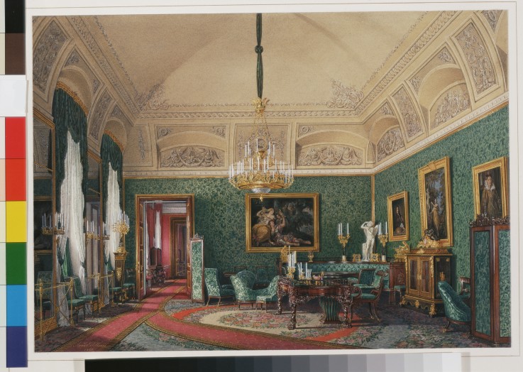 Interiors of the Winter Palace. The First Reserved Apartment. The Small Study of Grand Princess Mari à Eduard Hau