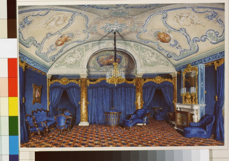 Interiors of the Winter Palace. The Fourth Reserved Apartment. A Bedroom à Eduard Hau