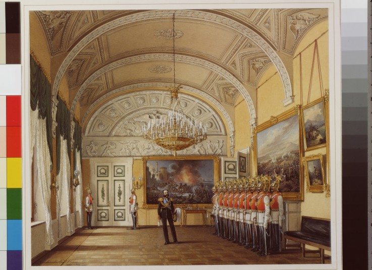 Interiors of the Winter Palace. The Guardroom à Eduard Hau