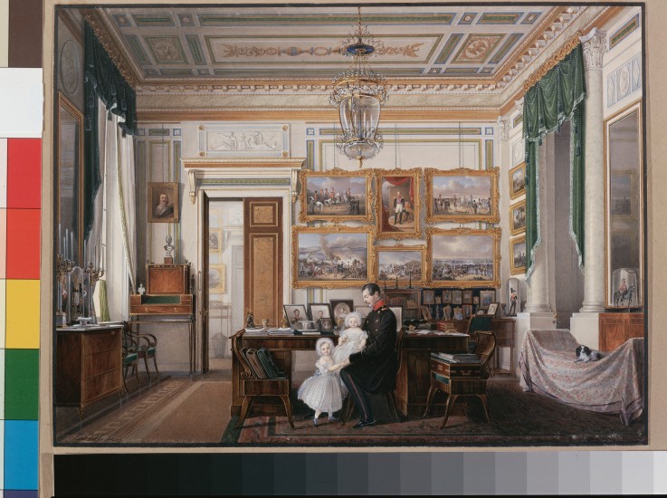 Interiors of the Winter Palace. The Study of Emperor Alexander II à Eduard Hau