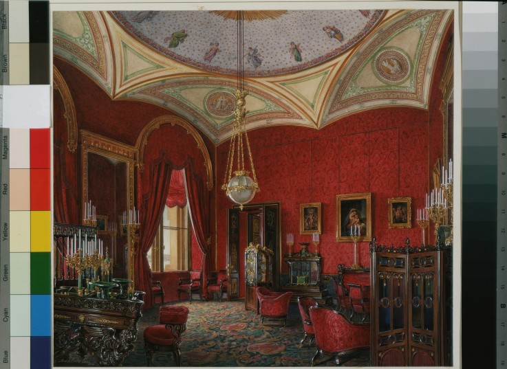 Interiors of the Winter Palace. The Study of Empress Alexandra Fyodorovna à Eduard Hau