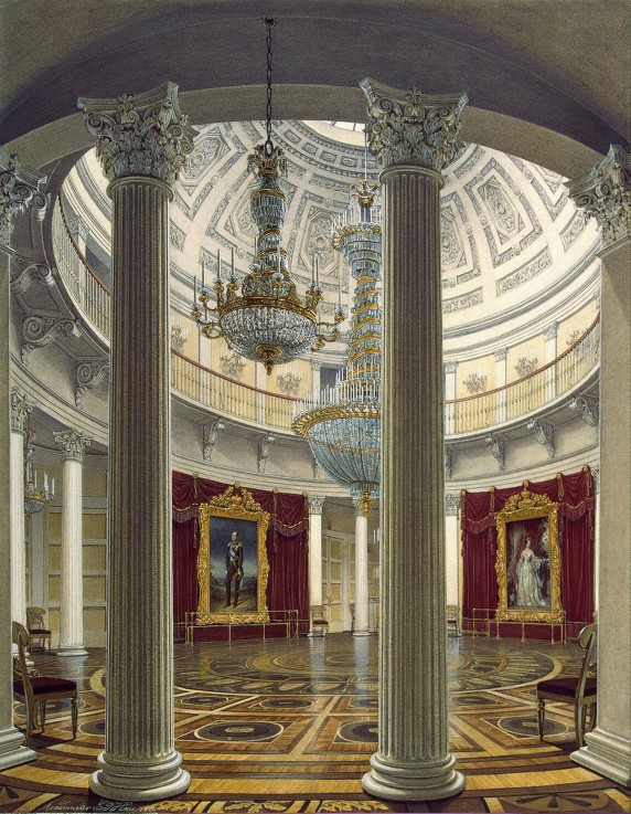 The Rotunda of the Winter palace in St. Petersburg à Eduard Hau