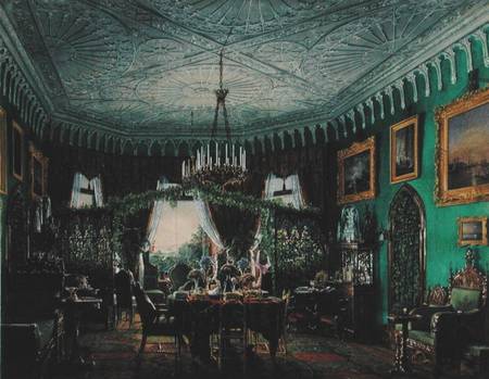 Drawing Room of Empress Alexandra Feodorovna (1798-1860) 1850s à Eduard Hau