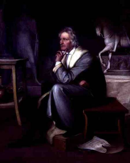 Bertel Thorvaldsen (1770-1844) in his Studio in Rome à Eduard von Heuss