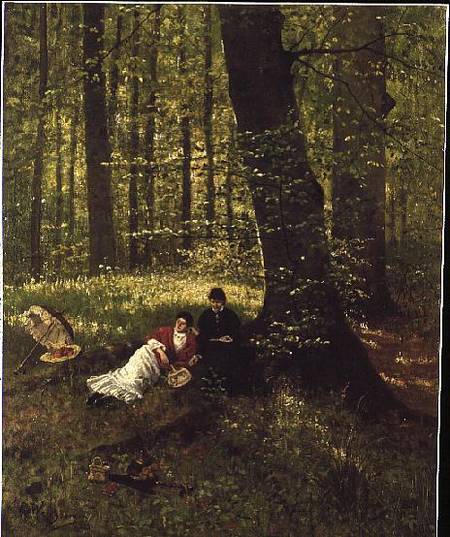 Reading in the Woods à Eduard Weichberger