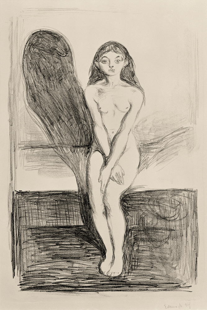 Puberté (le jeune mannequin) à Edvard Munch
