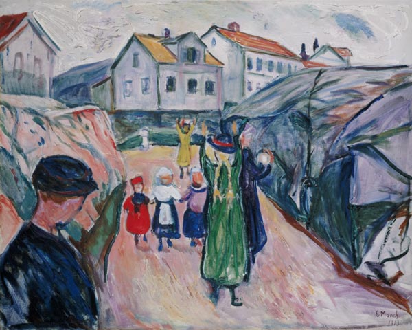 Village street Kragerö à Edvard Munch