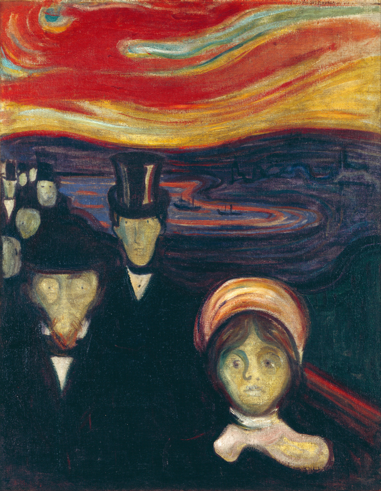 Anxiety à Edvard Munch