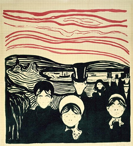 Angstgefuhl - Anxiety  à Edvard Munch