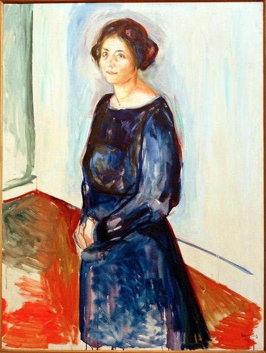 Lady in Blue à Edvard Munch