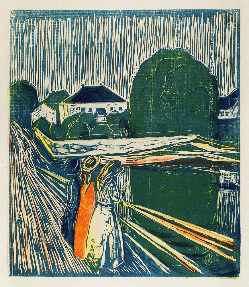 The Girls On The Bridge à Edvard Munch
