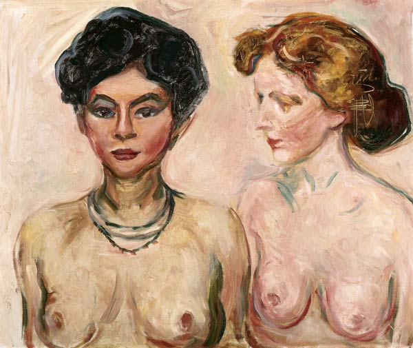 Doppelportrait (Blond und Schwarz) à Edvard Munch