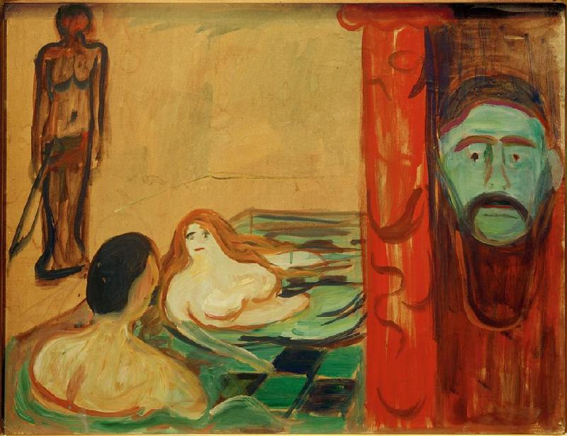 Jealousy in  the Bath à Edvard Munch