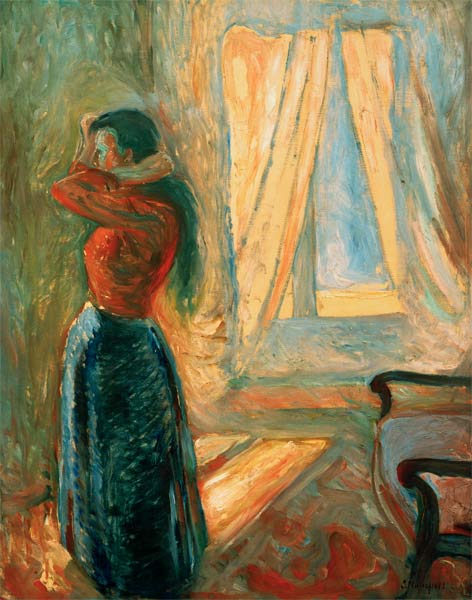 Femme à sa toilette à Edvard Munch