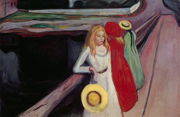 Girl on a Bridge à Edvard Munch