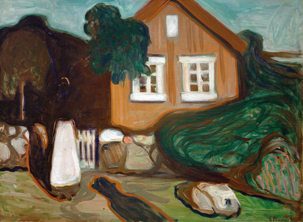 House in moonlight à Edvard Munch