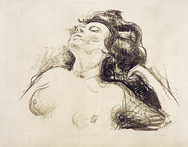 Liegender Halbakt II à Edvard Munch