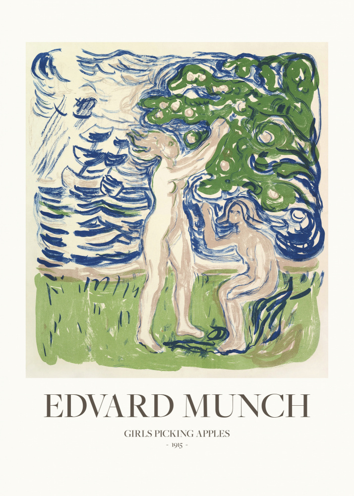 Girls Picking Apples à Edvard Munch
