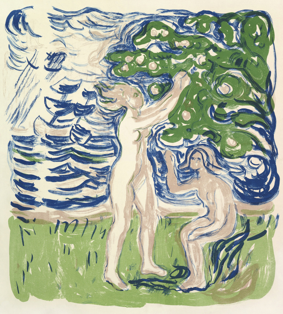 Girls Picking Apples à Edvard Munch