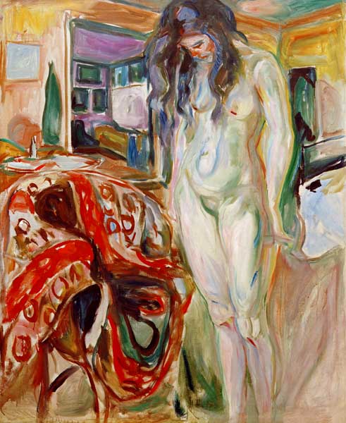 Modell am Korbstuhl I à Edvard Munch