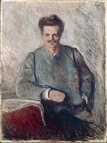 Portrait of Johan August Strindberg  à Edvard Munch
