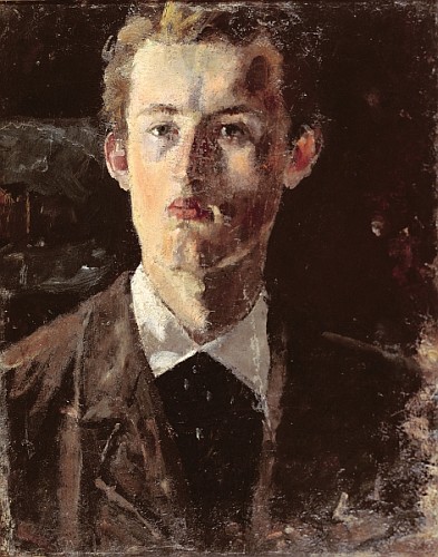 Self portrait à Edvard Munch