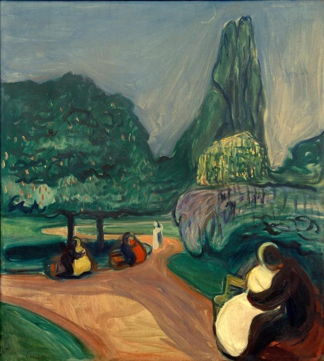 Studenterlunden (Summer Night) à Edvard Munch