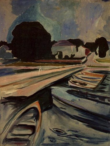 The Bridge at Aasgaardstrand  à Edvard Munch
