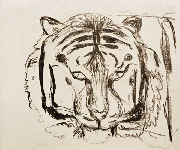 Tigerkopf II à Edvard Munch