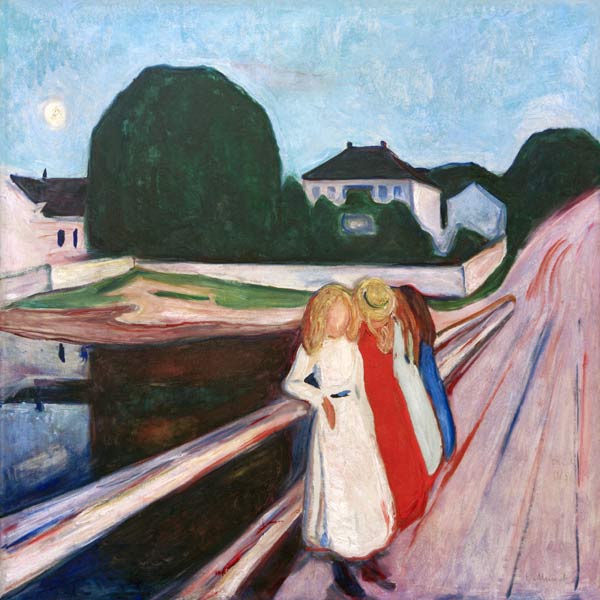 Four Girls on the Bridge 1905 à Edvard Munch