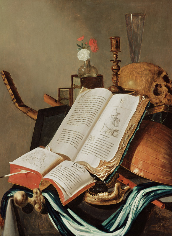 Vanitas Still Life à Edwaert Colyer ou Collier