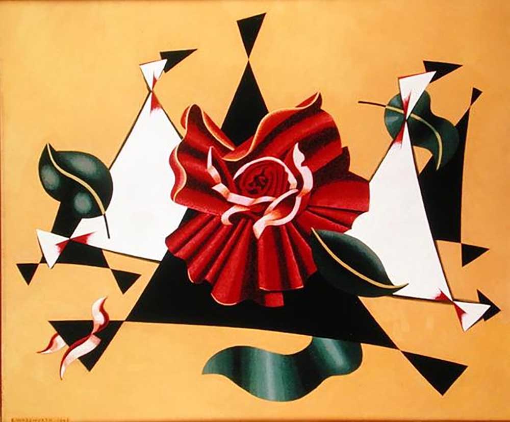 Flower Piece, Rose, 1945 à Edward Alexander Wadsworth