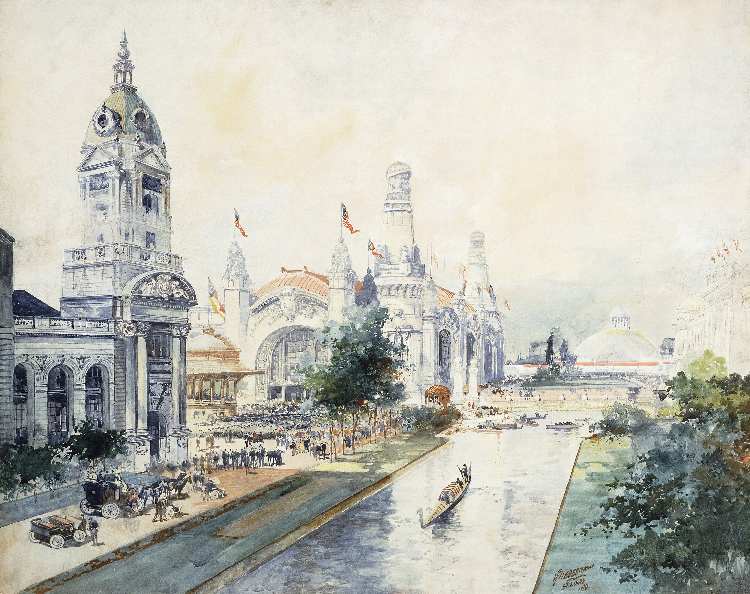 Der Canal Grande auf der St  Louis Exposition à Edward Biedermann