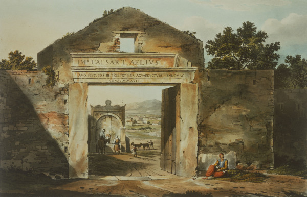 Athens , Roman city gate à Edward Dodwell